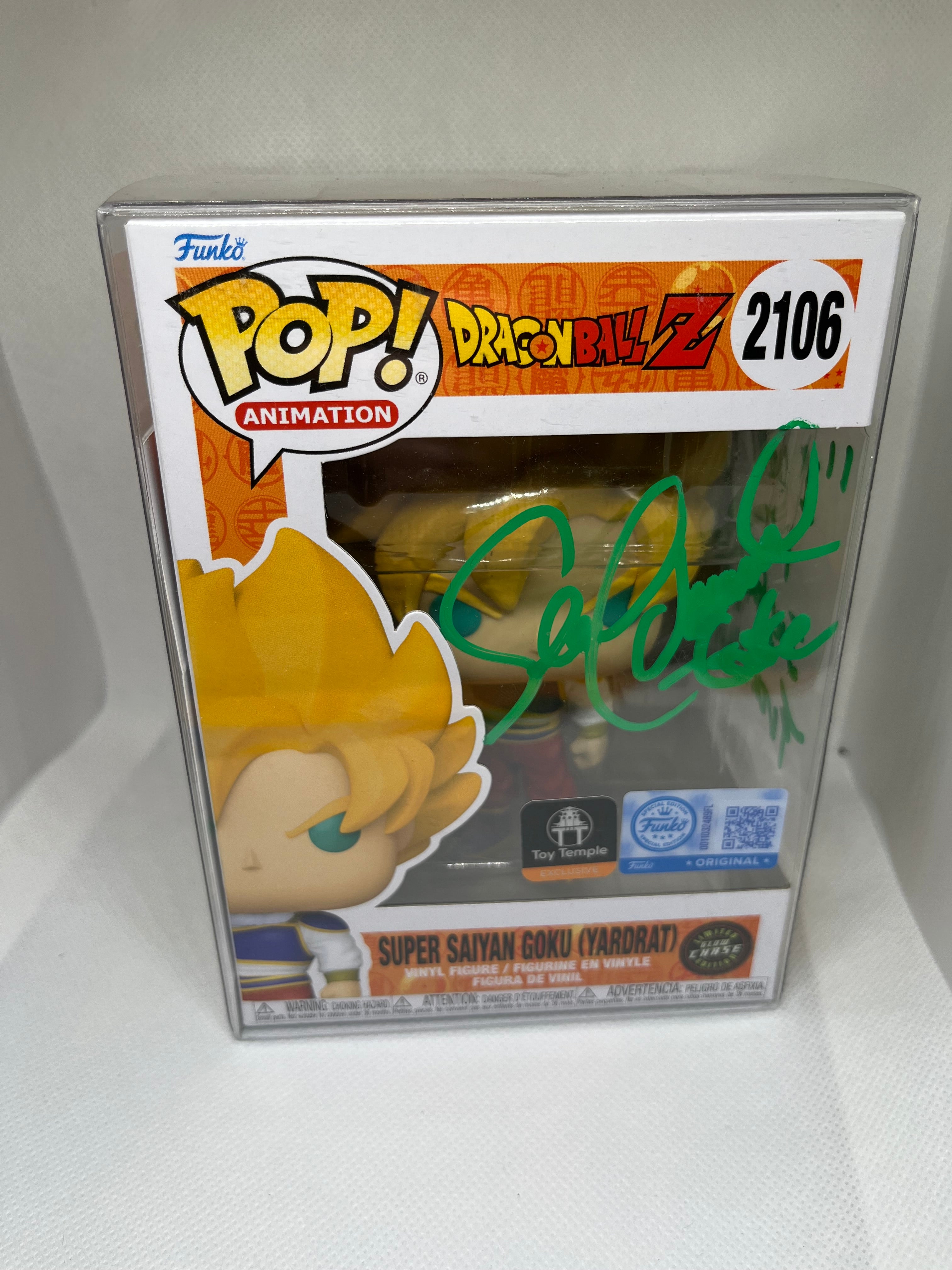 Super Saiyan Goku 2106 (Yardrat) Toy Temple Glow Chase Exclusive JSA Authenticated Signed and Quoted (I Call it Instant Transmission)
