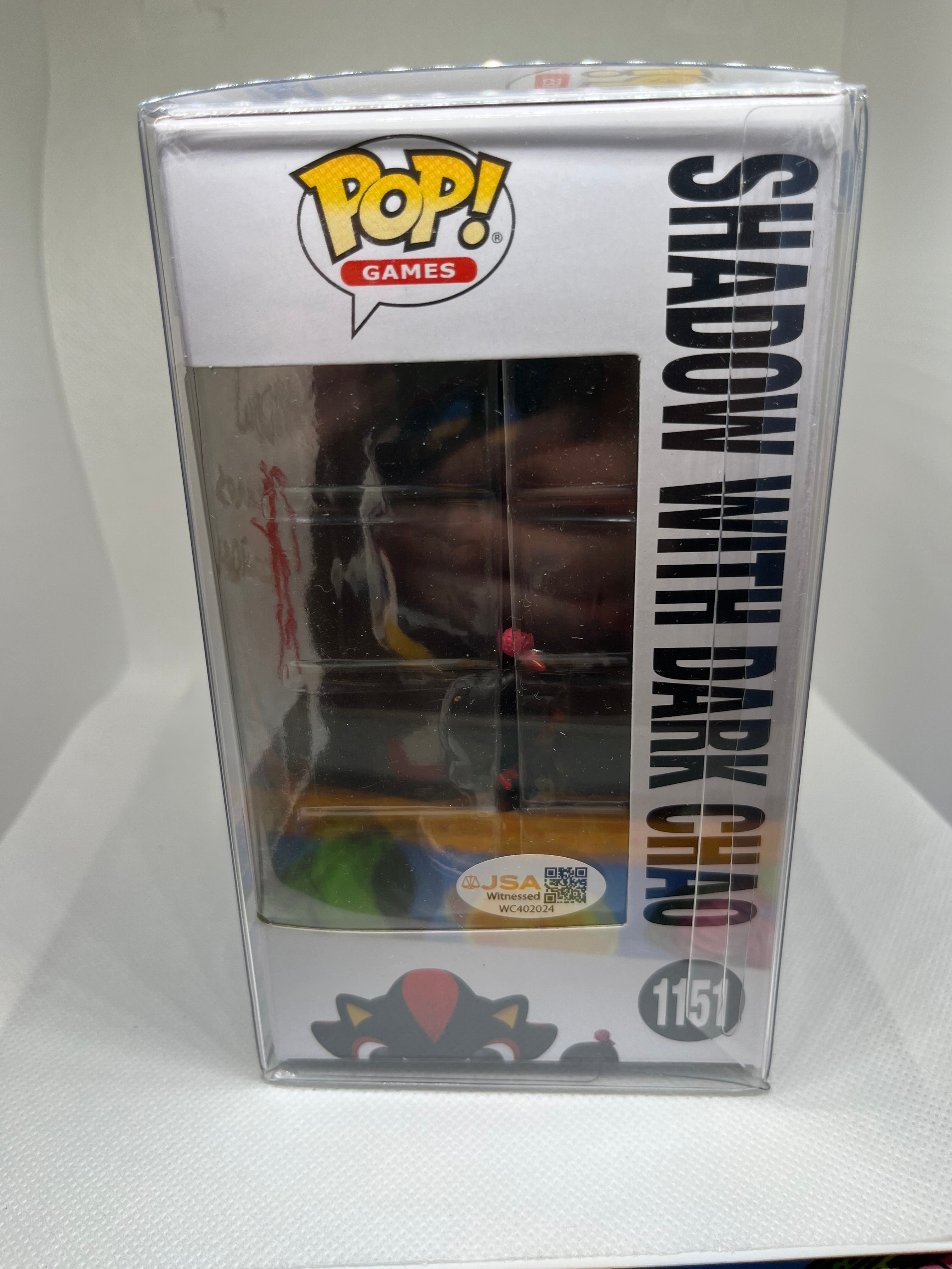 Shadow with Dark Chao 1151 2026 Las Vegas Flocked Exclusive JSA Authenticated Signed and Quoted (Shadow Choas Control)