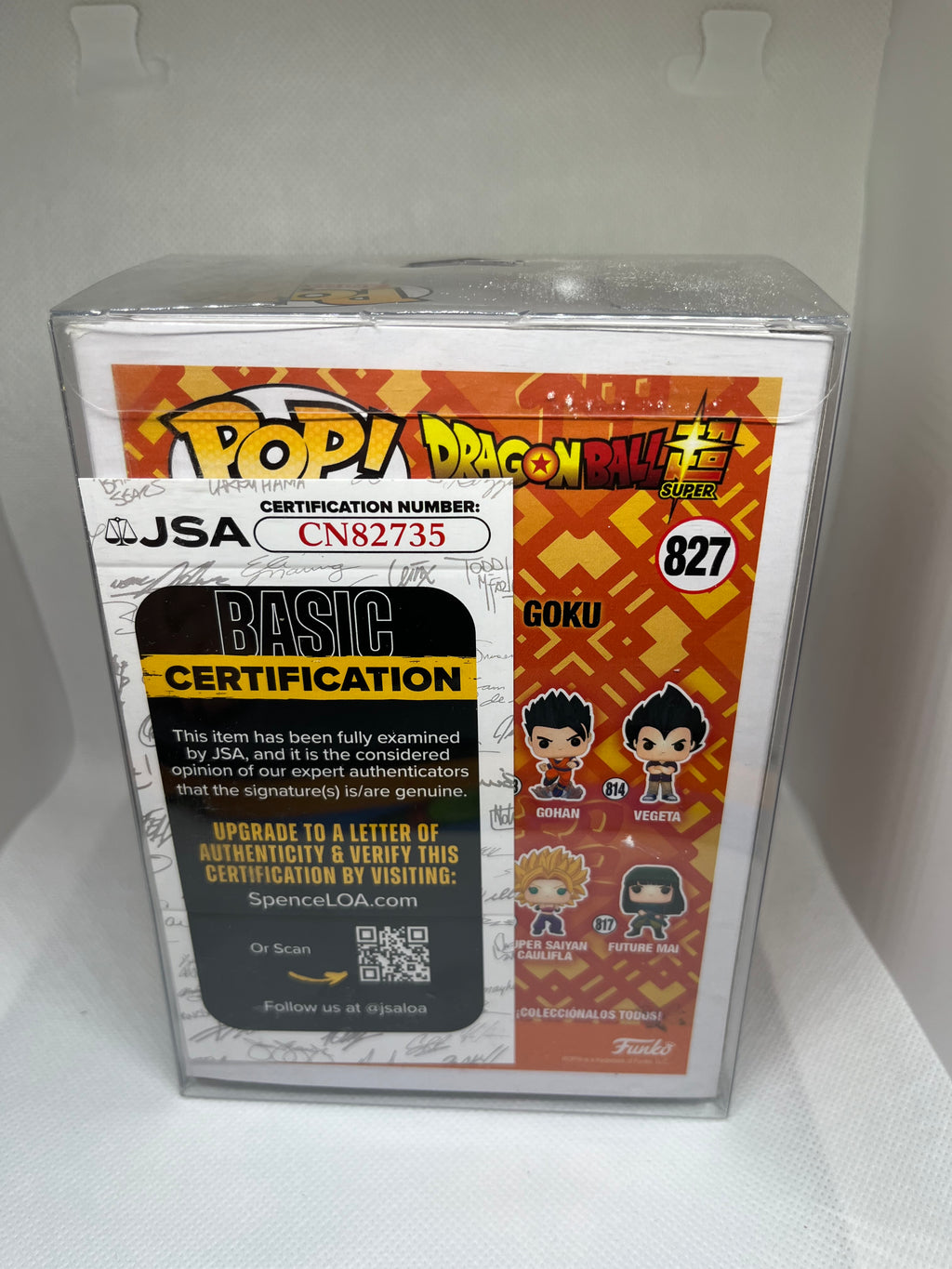 SSG Goku 827 2020 Summer Convention Limited Edition Sticker JSA Authenticated Signed and Quoted (I Will Not Let you Destroy my World!)