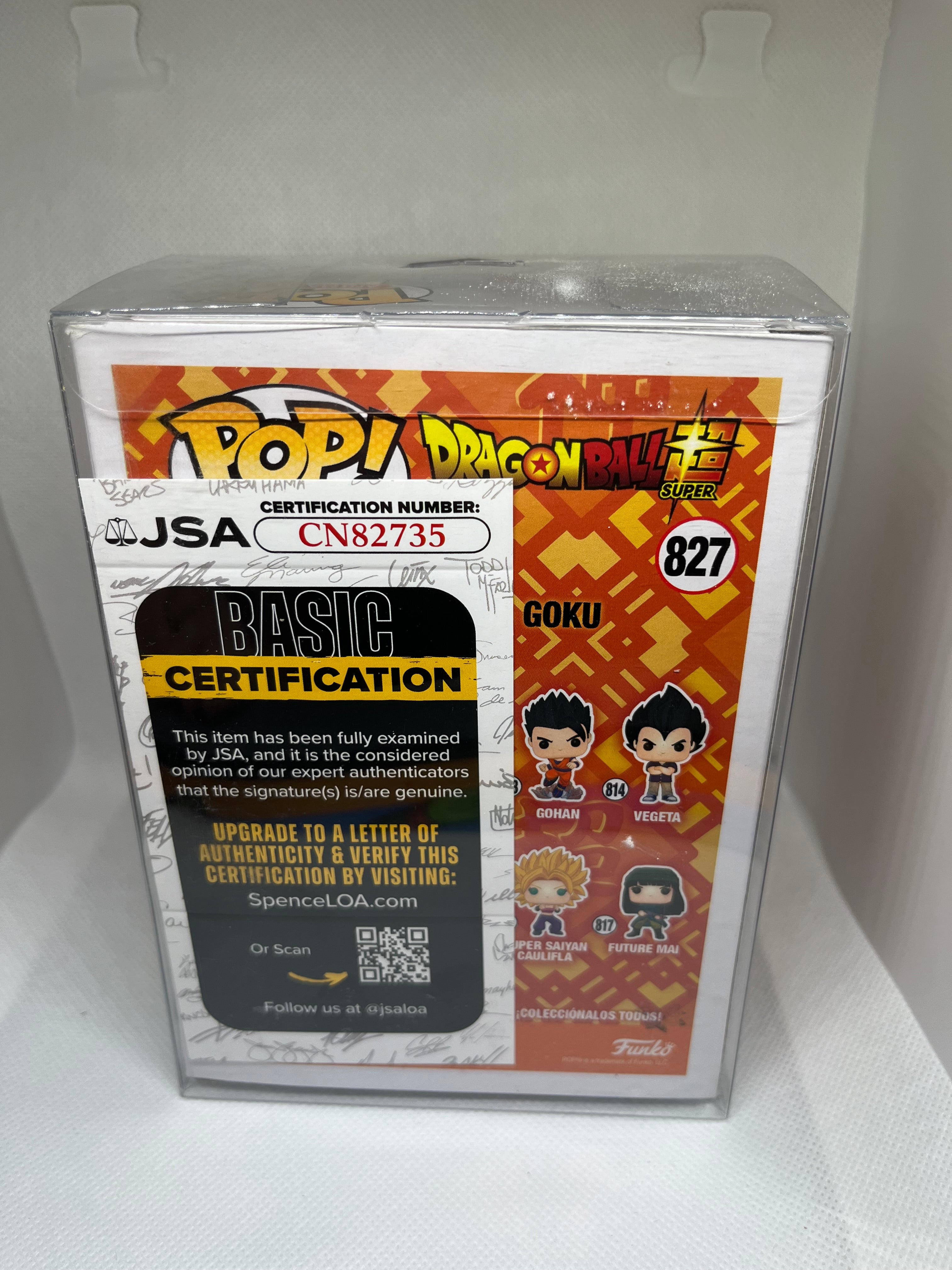 SSG Goku 827 2020 Summer Convention Limited Edition Sticker JSA Authenticated Signed and Quoted (I Will Not Let you Destroy my World!)