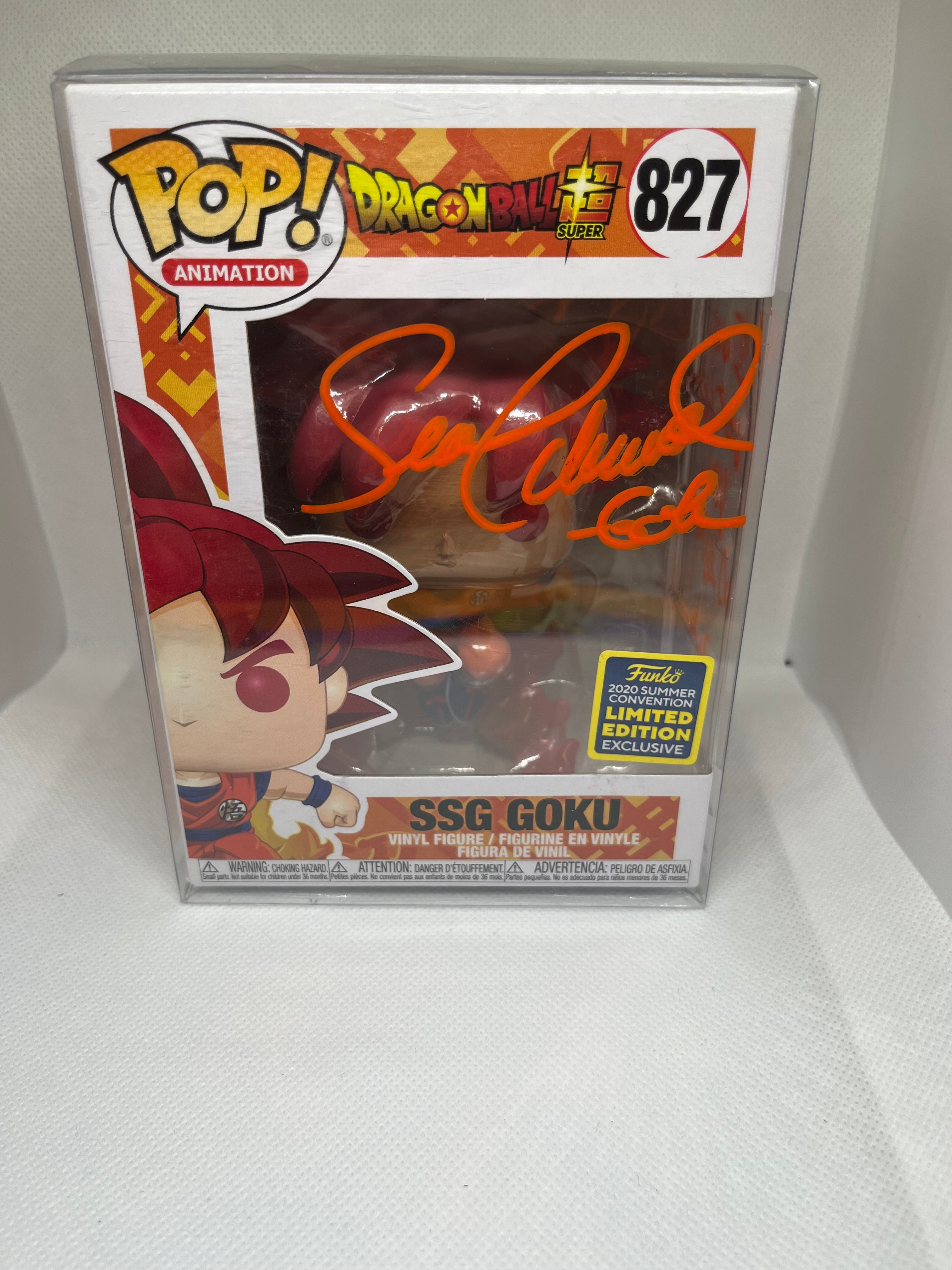 SSG Goku 827 2020 Summer Convention Limited Edition Sticker JSA Authenticated Signed and Quoted (I Will Not Let you Destroy my World!)