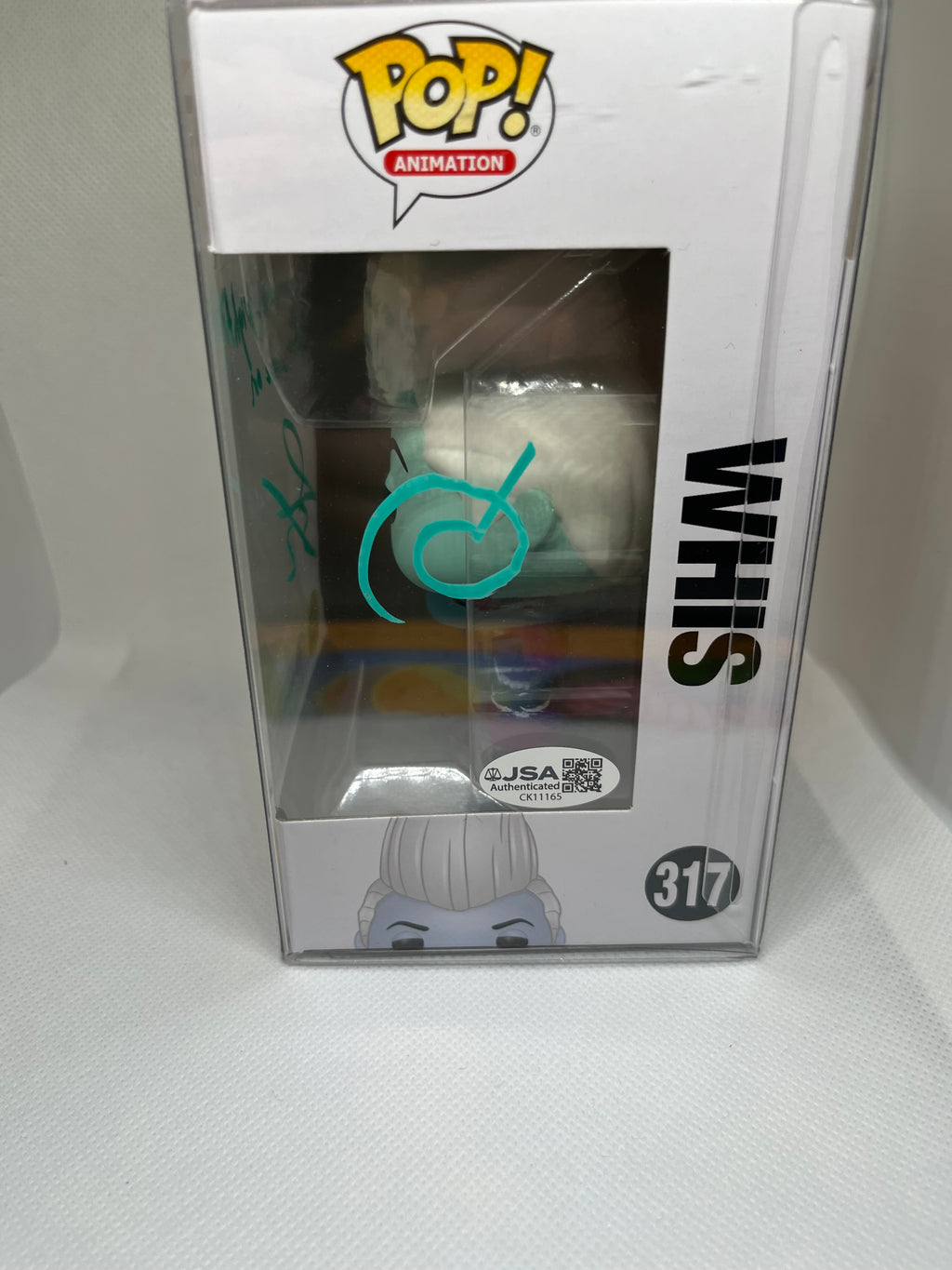 Whis 317 GalacticToys Glow in the Dark Exclusive JSA Authenticated Signed and Quoted “Saiyans am I right? Gotta Love em”