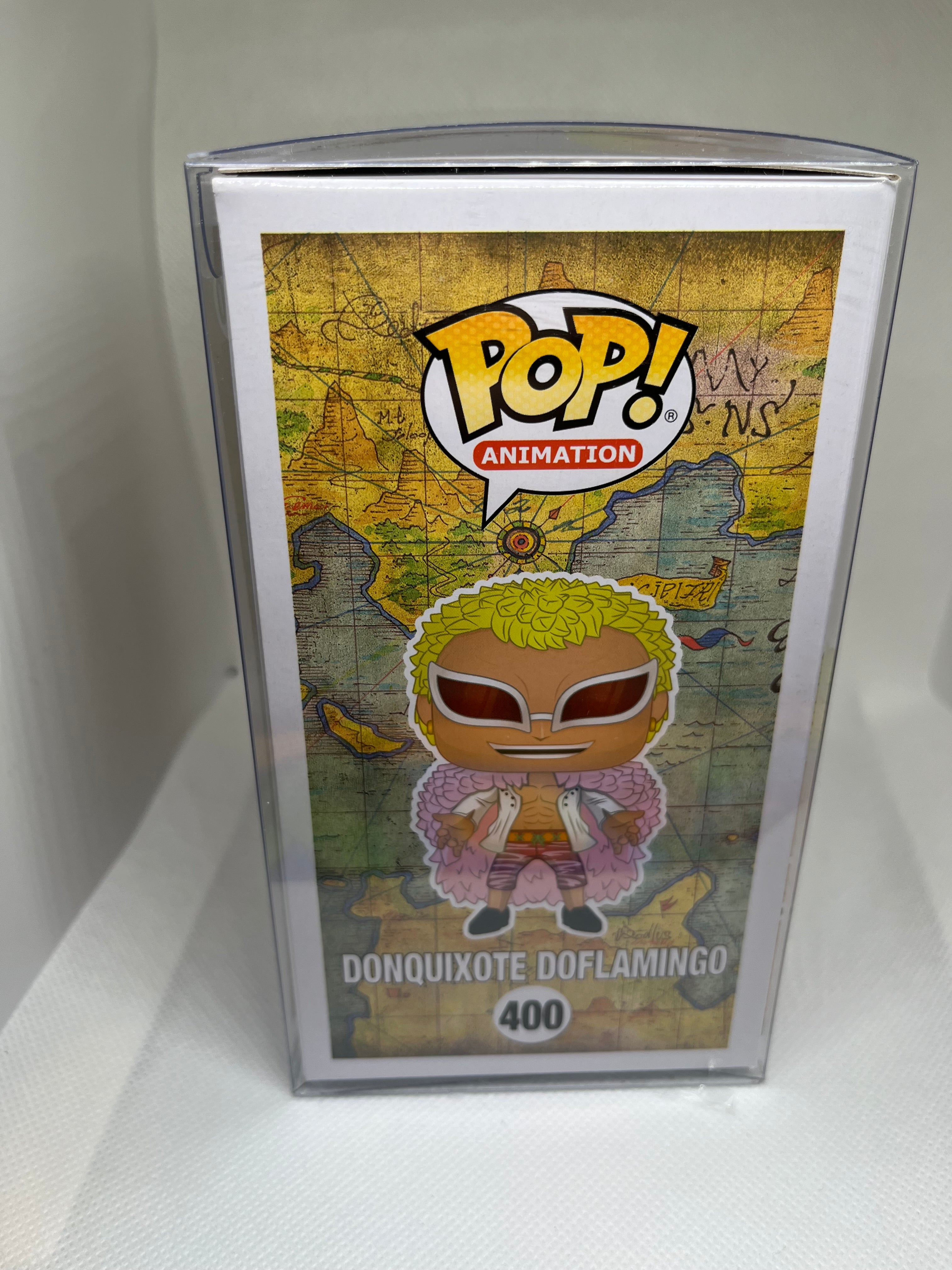 Donquixote Doflamingo (400) Authenticated Signed and Quoted “You’re pushing your luck BRAT!” Funko Pop!
