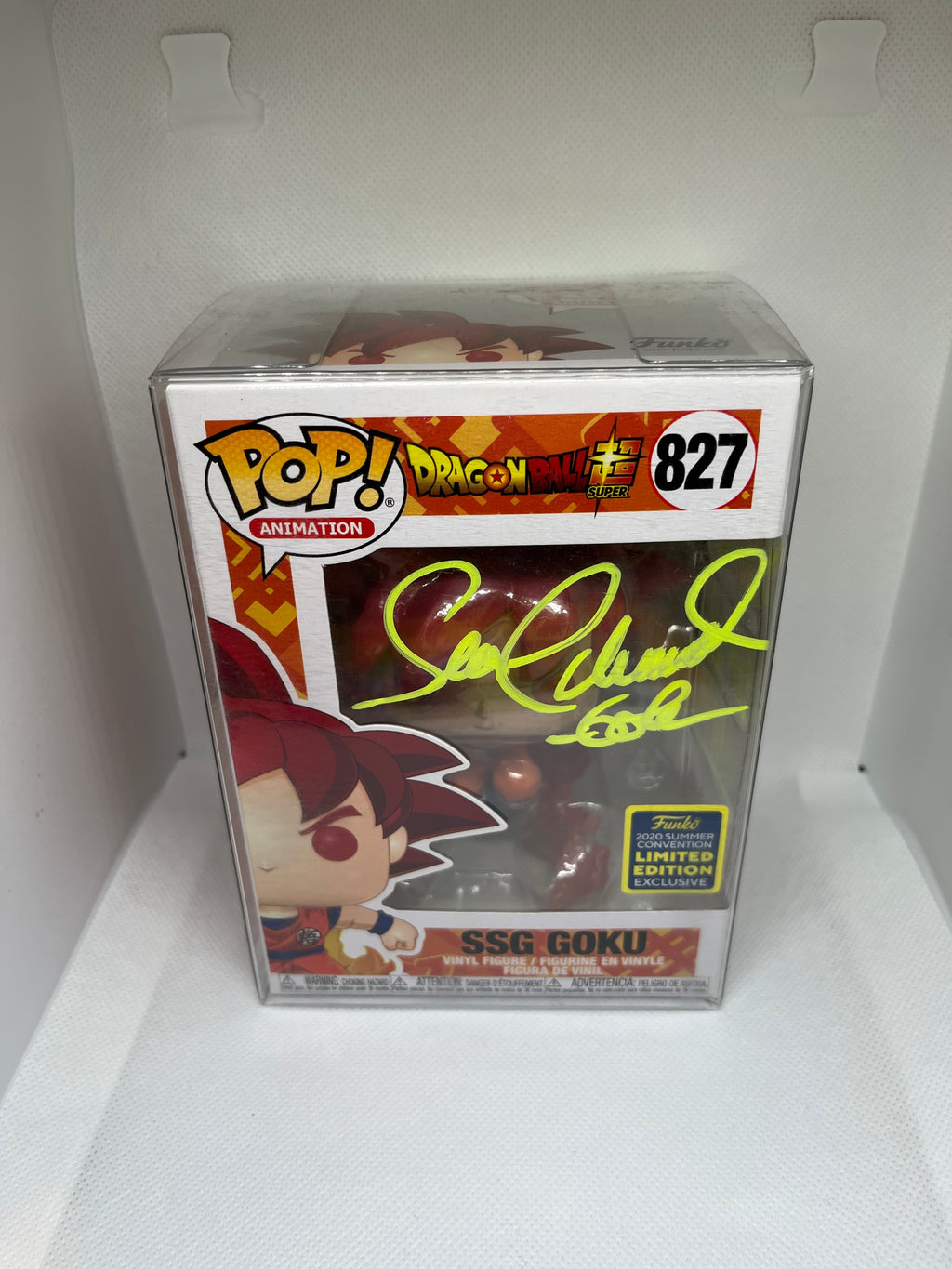 SSG Goku 827 2020 Summer Convention Limited Edition Sticker JSA Authenticated Signed and Quoted (Ka-Me-ha-Me-Ha!)