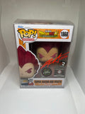 Super Saiyan God Vegeta Chalice exclusive pre-release glow chase sticker JA authenticated signed 1868