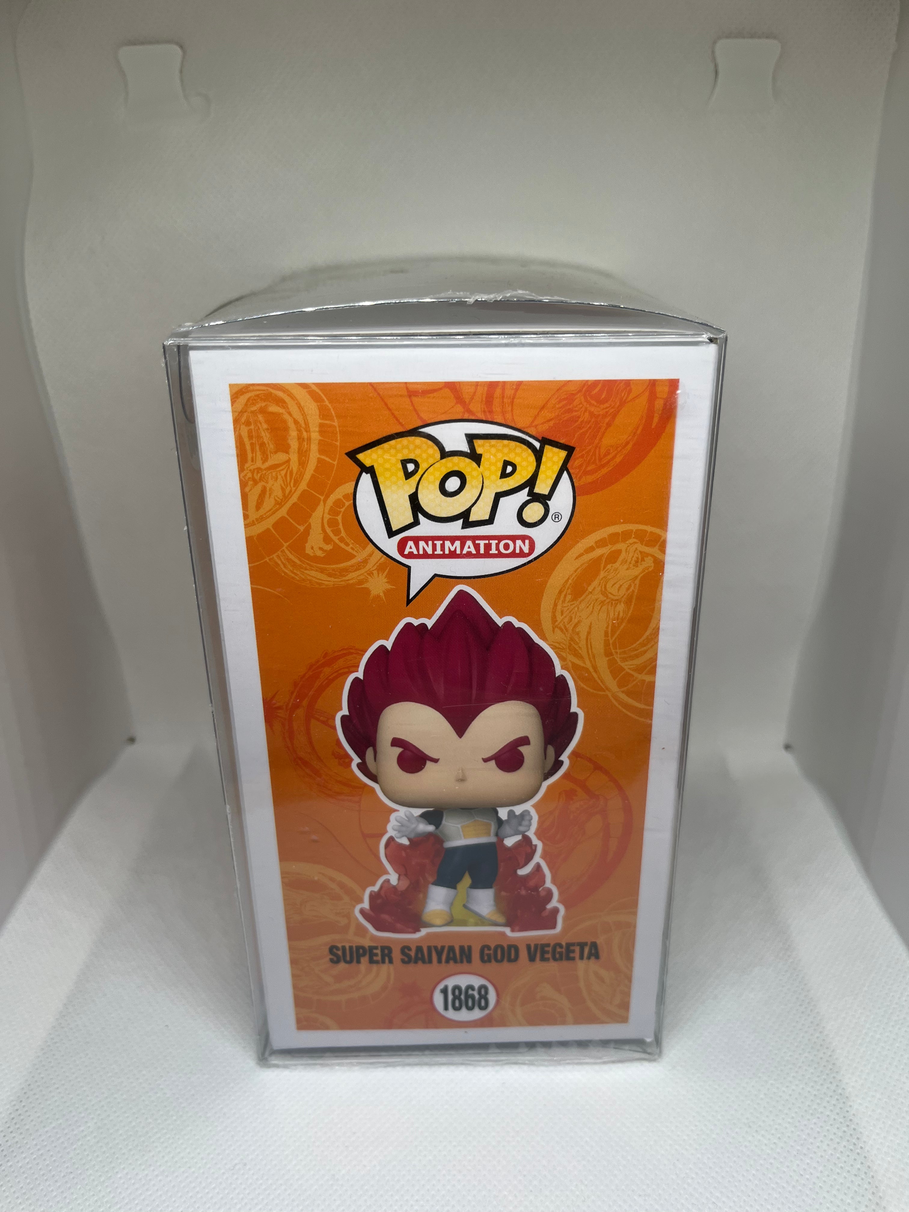 Super Saiyan God Vegeta Chalice exclusive pre-release glow chase sticker JA authenticated signed 1868